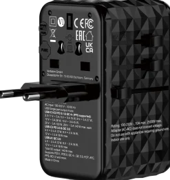 GaN III Universal Travel Adapter UTA-10 2xUSB-C PD140W QC 4+
