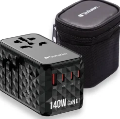 GaN III Universal Travel Adapter UTA-10 2xUSB-C PD140W QC 4+