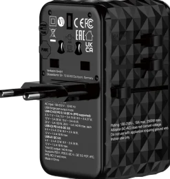 GaN III Universal Travel Adapter UTA-10 2xUSB-C PD140W QC 4+