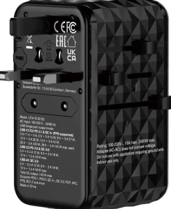 GaN III Universal Travel Adapter UTA-10 2xUSB-C PD140W QC 4+