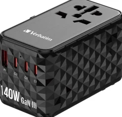 GaN III Universal Travel Adapter UTA-10 2xUSB-C PD140W QC 4+