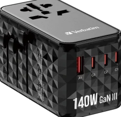 GaN III Universal Travel Adapter UTA-10 2xUSB-C PD140W QC 4+