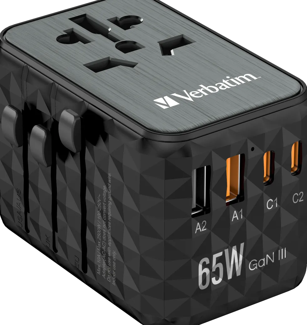 GaN III Universal Travel Adapter UTA-05 PD65W QC 4+