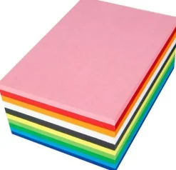 Gladkartong A5 mix färger 180g 250/fp