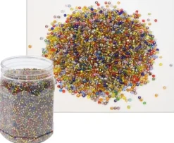 Glaspärlor, 500g