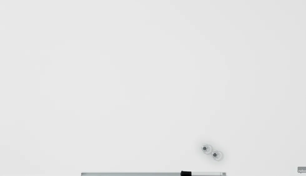Glastavla NOBO 45" Widescreen vit, 100x56cm