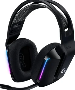 G733 LIGHTSPEED Wireless RGB Gaming Headset, Black