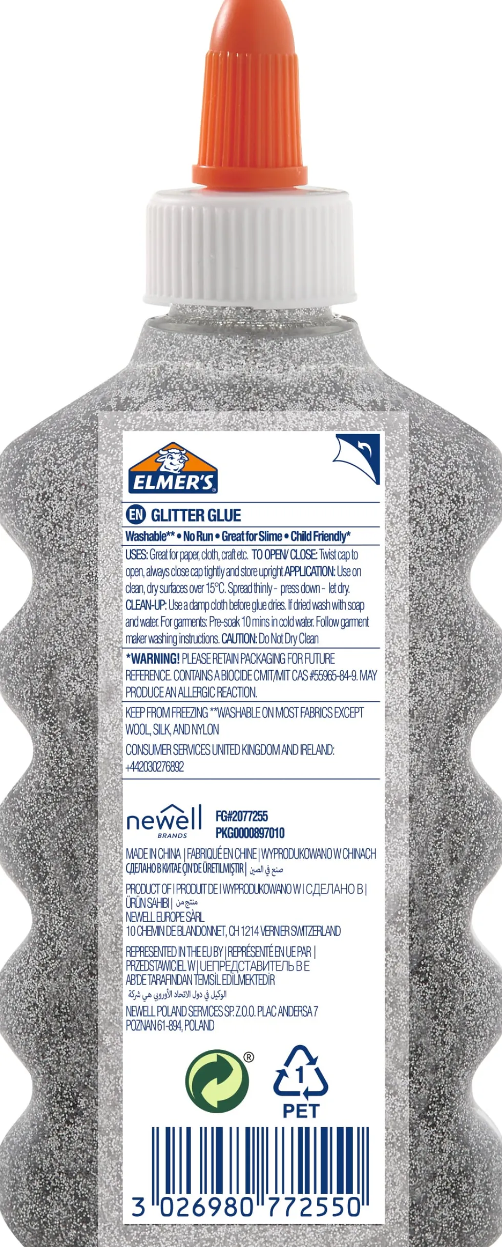 Glitterlim Elmers 177ml silver