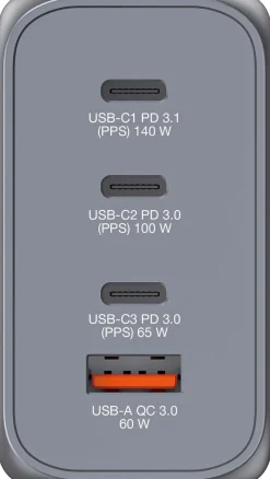 GNC-240 GaN Charger 4 Port 240W USB-A/USB-C