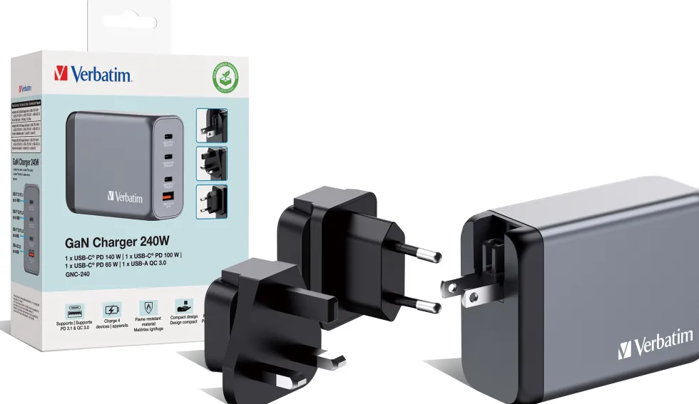 GNC-240 GaN Charger 4 Port 240W USB-A/USB-C