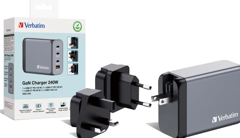 GNC-240 GaN Charger 4 Port 240W USB-A/USB-C