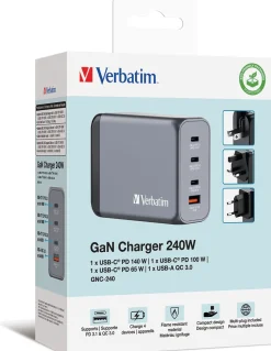 GNC-240 GaN Charger 4 Port 240W USB-A/USB-C