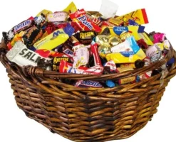 Godis Presentkorg brun inslaget 2,5kg