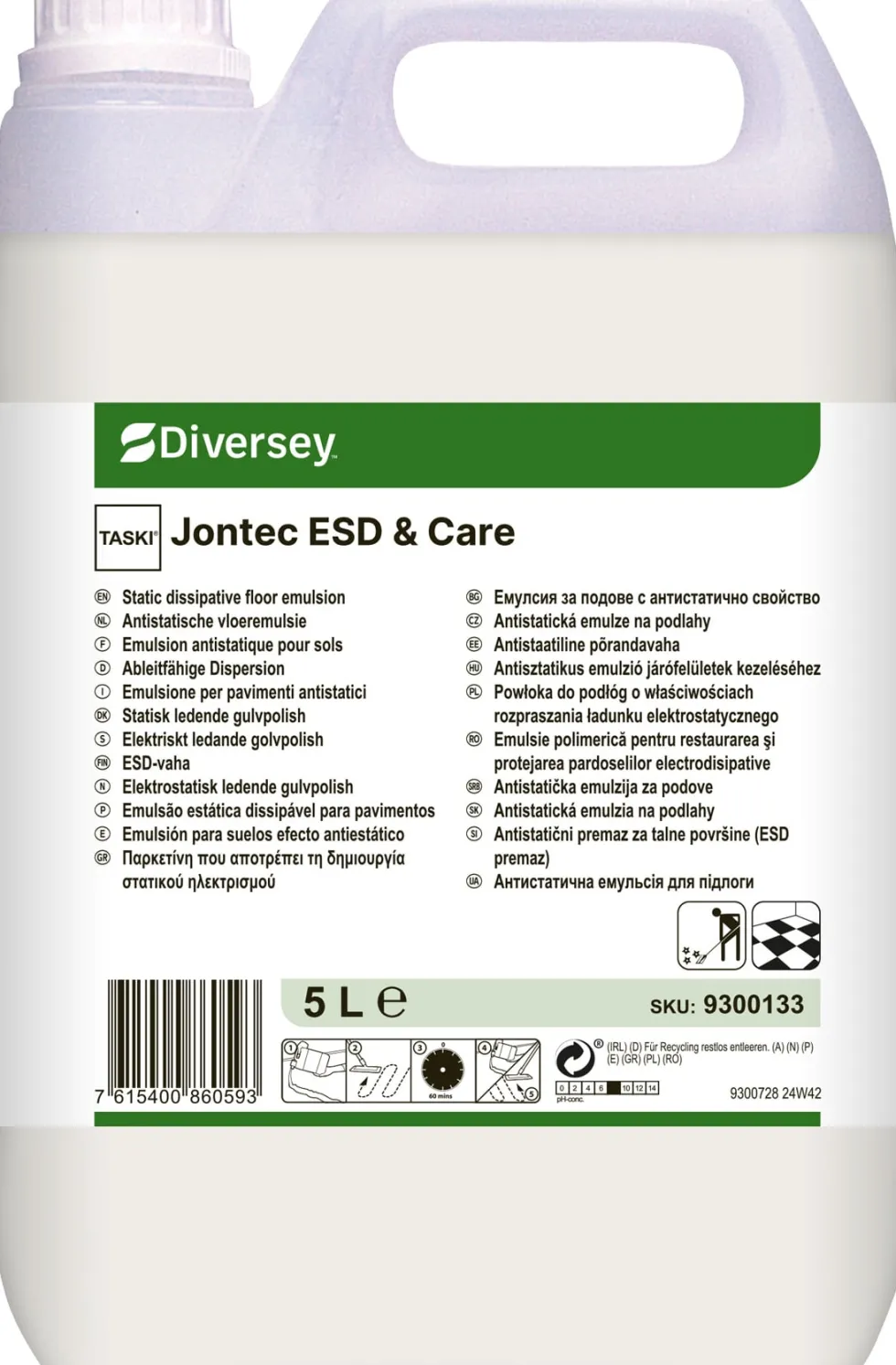 Golvpolish Jontec ESD&Care 5L