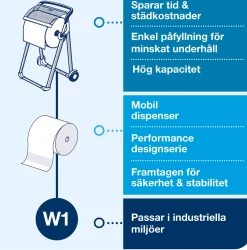 Golvställ Industritork TORK W1, röd/svart