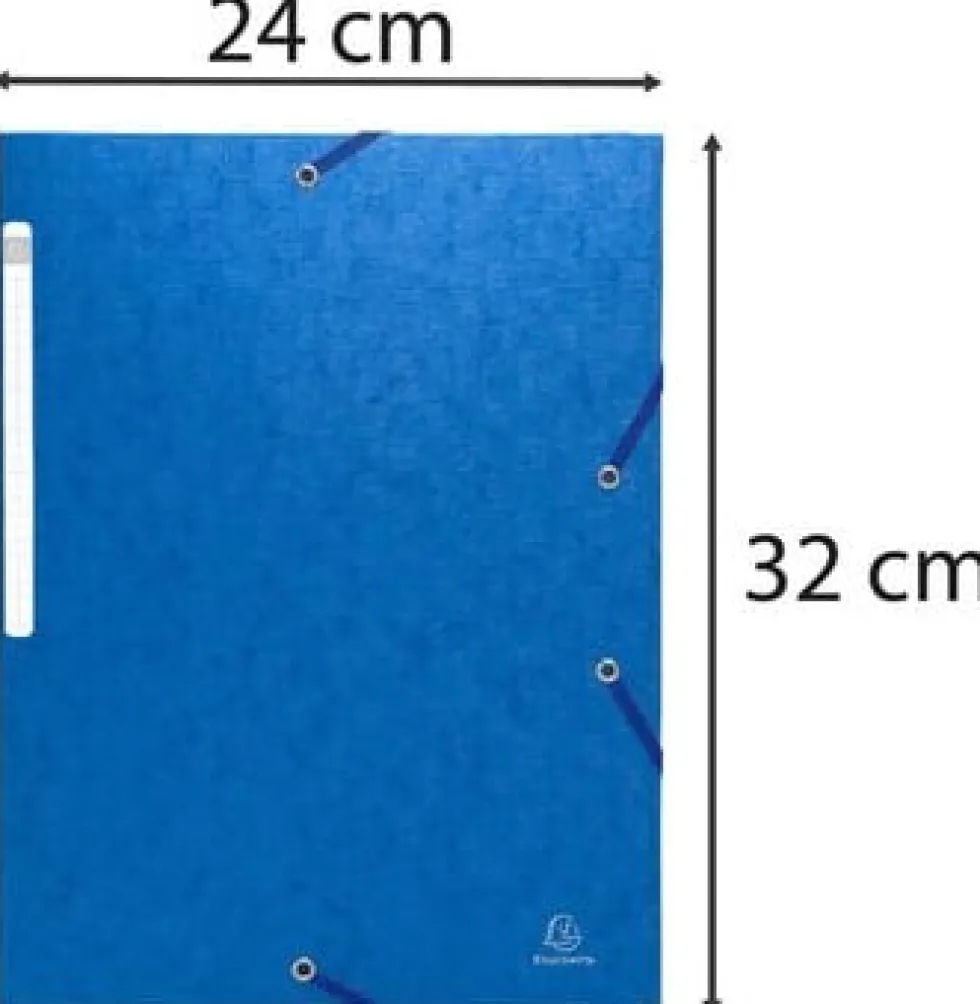 Gummibandsmapp EXACOMPTA 3kl A4 425g blå