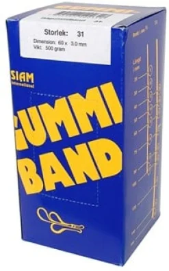 Gummiband 31, 3x60mm, 1000/fp