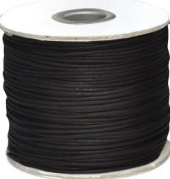 Halsbandssnodd Syntetläder Svart, 1,5mm x 100m