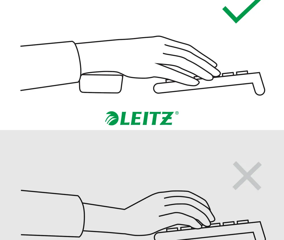 Handledsstöd LEITZ Ergo mörkgrå