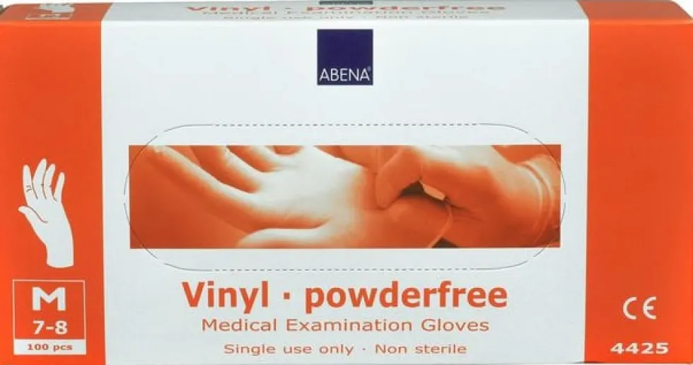 Handske ABENA Vinyl Puderfri M, ftalat- & latexfri, 100/FP