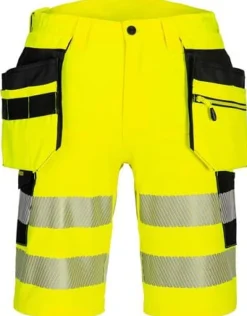 Hantverksshorts DX446 gul varsel kl2 c62