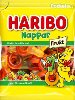 HARIBO Fruktnappar 80g, 24st