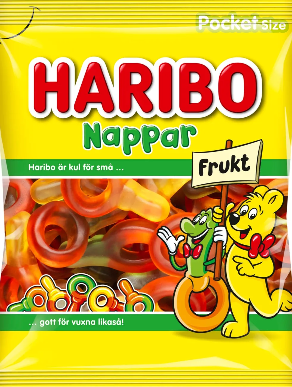 HARIBO Fruktnappar 80g, 24st