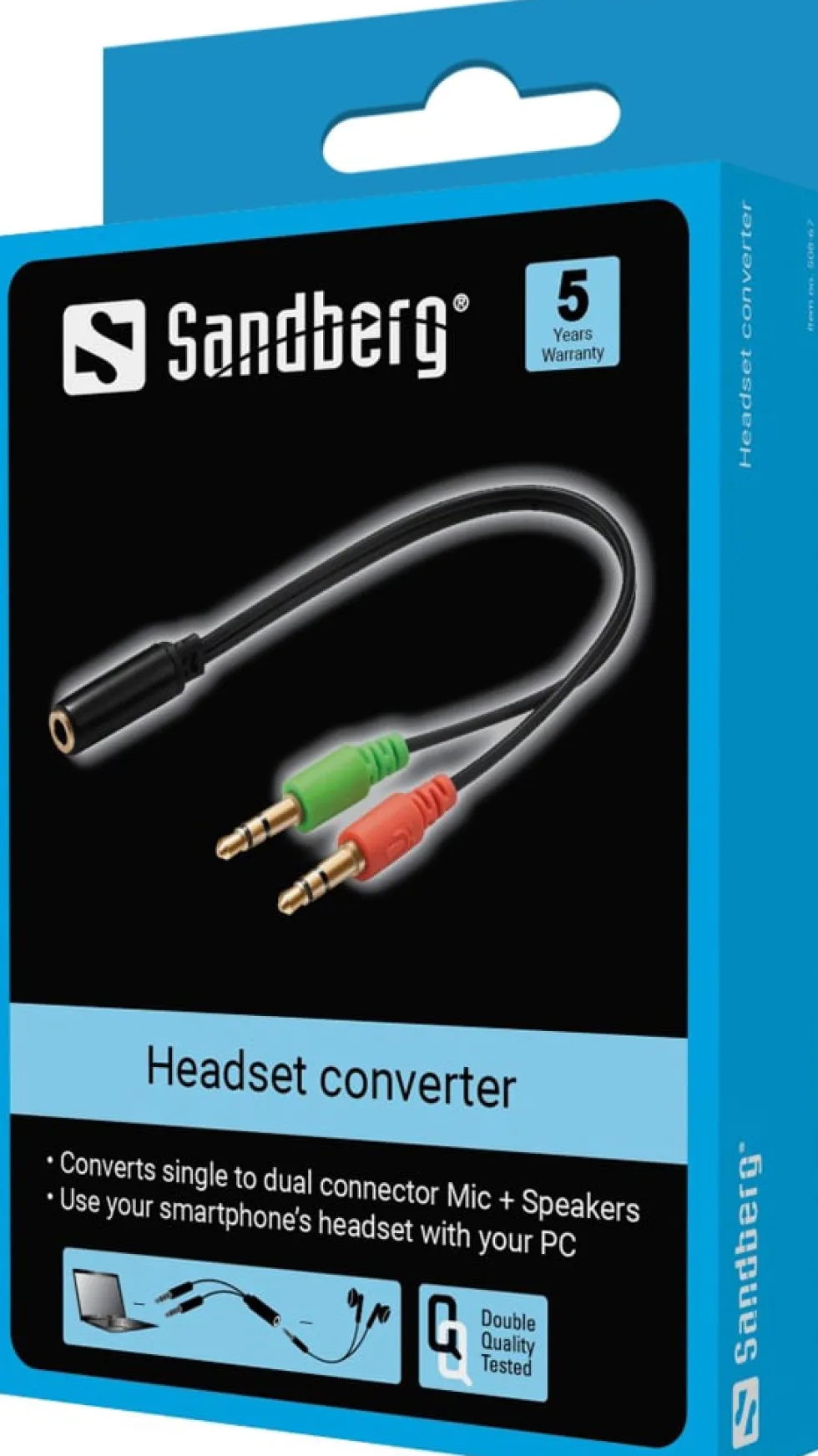 Headset Converter Mobile to PC, Black