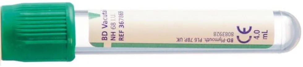 Hemogardrör 5/4ml Na-hep grön 100/FP