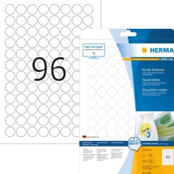Herma etikett avtagbar ø20 (2400)