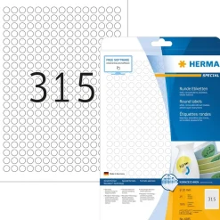 Herma etikett avtagbar ø10 (7875)