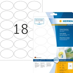 Herma etikett avtagbar oval 63,5x42,3 (450)
