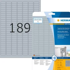 Herma etikett film extra tålig 25,4x10 silver (4725)