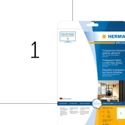 Herma etikett film 210X297 transp glossy (25)