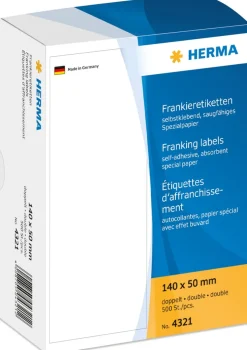 Herma etikett frankering dubbel 140x50 (500)