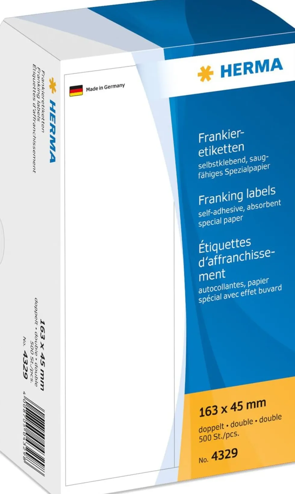 Herma etikett frankering dubbel 163x45 (500)
