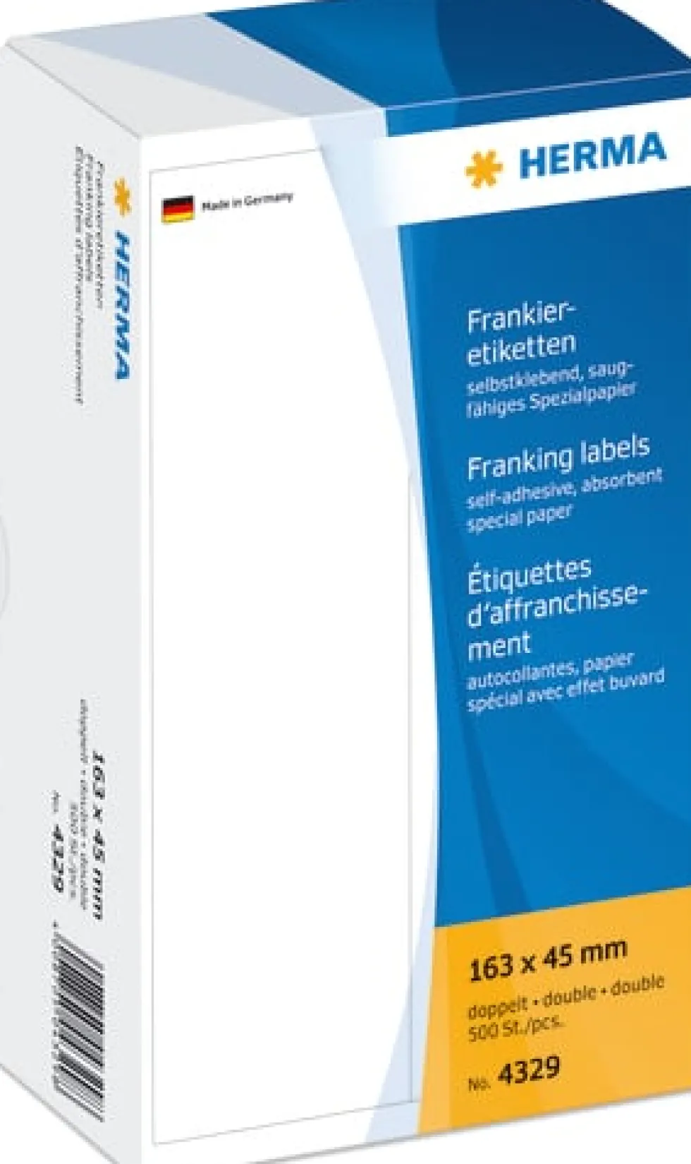 Herma etikett frankering dubbel 163x45 (500)