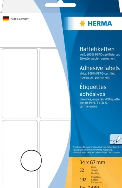 Herma etikett manuelll KP 34x67 vit (192)