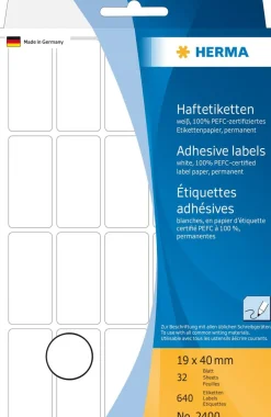 Herma etikett manuelll KP 19x40 vit (640)