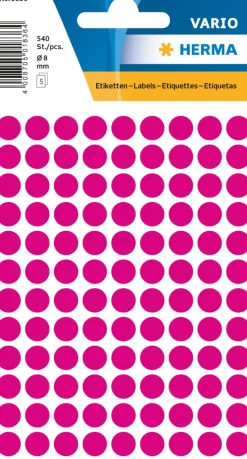 Herma etikett manuelll ø8 rosa (540)