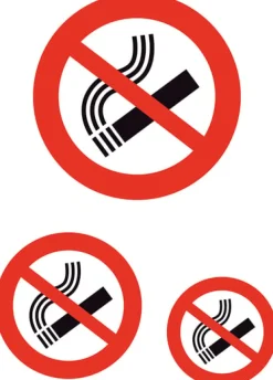 Herma etikett ''No smoking'' rökförbud (3)