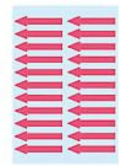 Herma etikett pilar 38x7 neon röd (88)