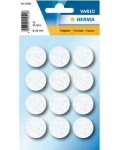 Herma Home filtfötter ø22 vit (12)