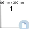 Herma label PE-Laser A4 203 x 297