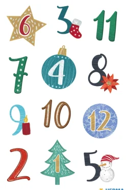 Herma stickers Christmas 1-24 (2)