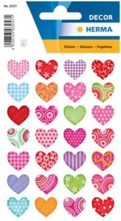 Herma stickers Decor hjärtan färgglada (3)