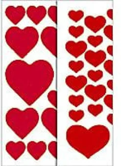 Herma stickers Decor hjärtan röd (3)