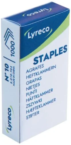 Häftklammer LYRECO nr.10 1000/fp