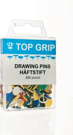 Häftstift Top Grip sorterat (200) i plastask