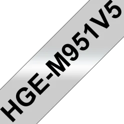 HG tape 24mm black on matt silver (5)